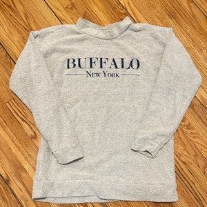 Buffalo New York Heather Gray Crew Neck Sweater